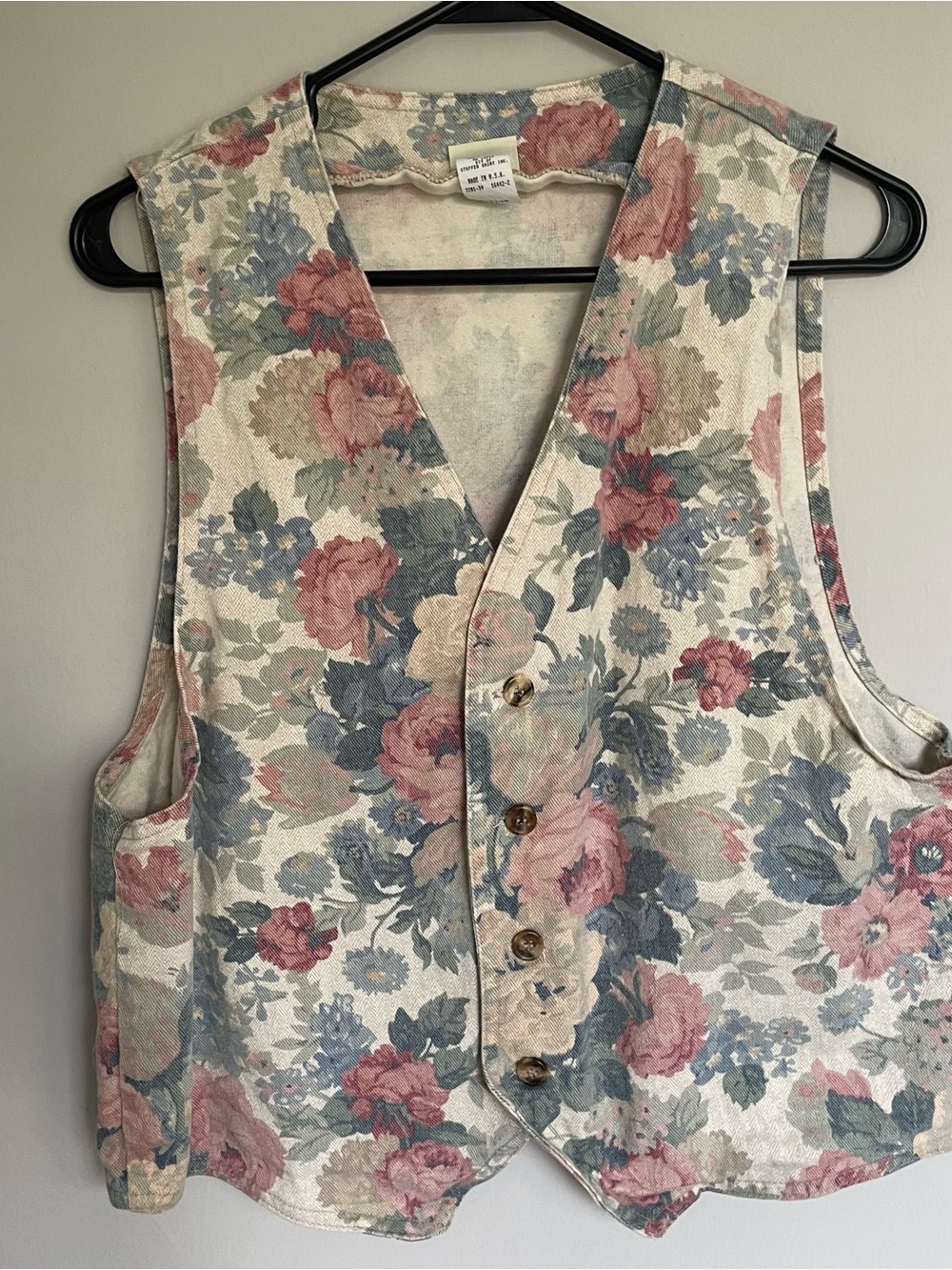 Vintage Vivaldi Floral Vest
